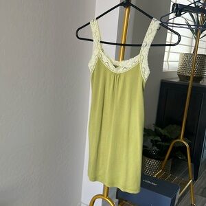 Michael Stars tank top in bright green; one size fits all